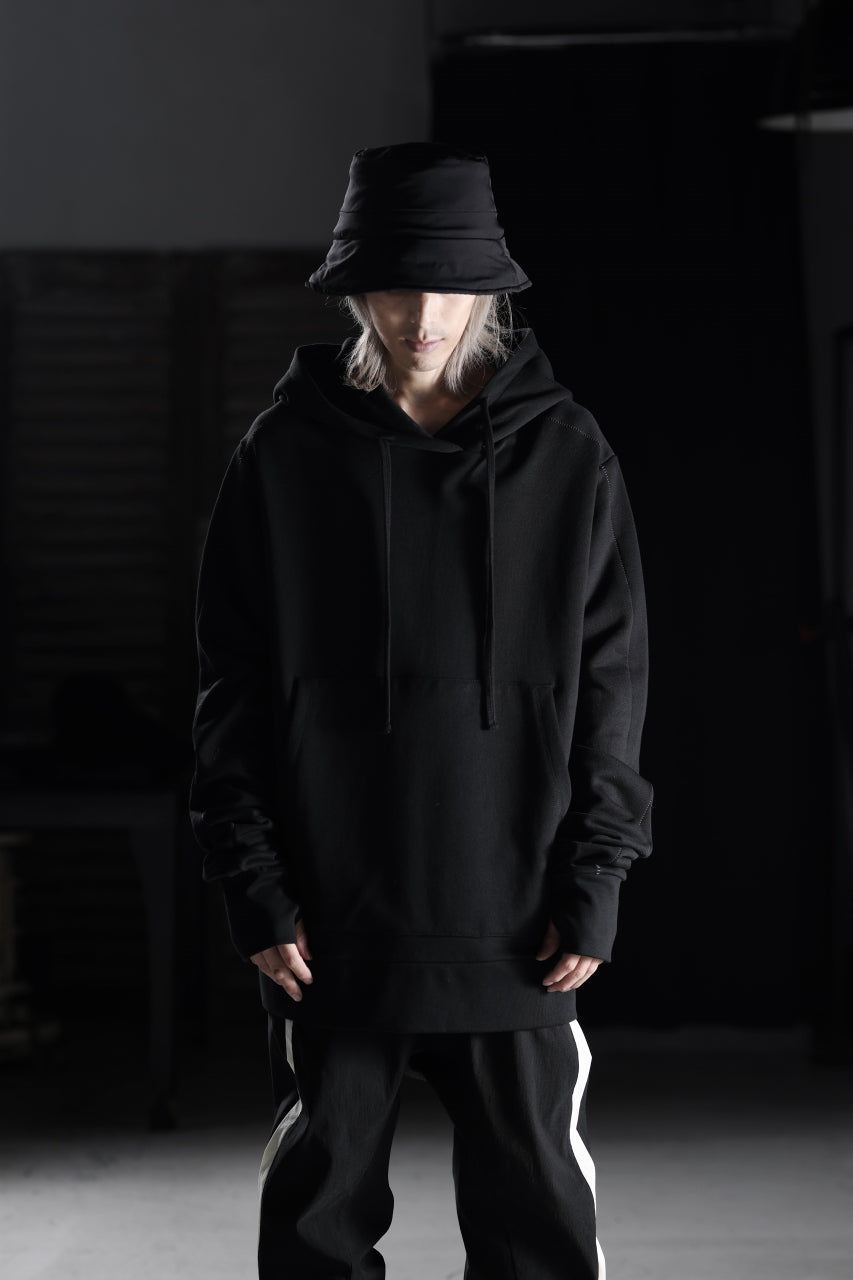 thom/krom SWEAT HOODIE PARKA / ORGANIC FRENCH TERRY (BLACK)