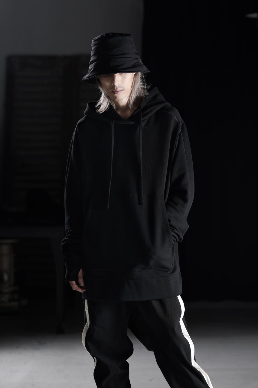 thom/krom SWEAT HOODIE PARKA / ORGANIC FRENCH TERRY (BLACK)