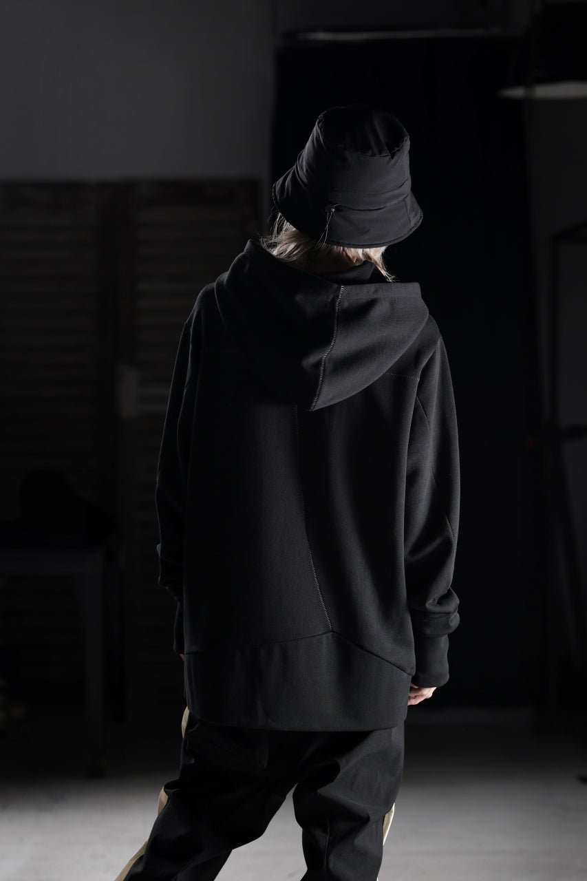 thom/krom SWEAT HOODIE PARKA / ORGANIC FRENCH TERRY (BLACK)