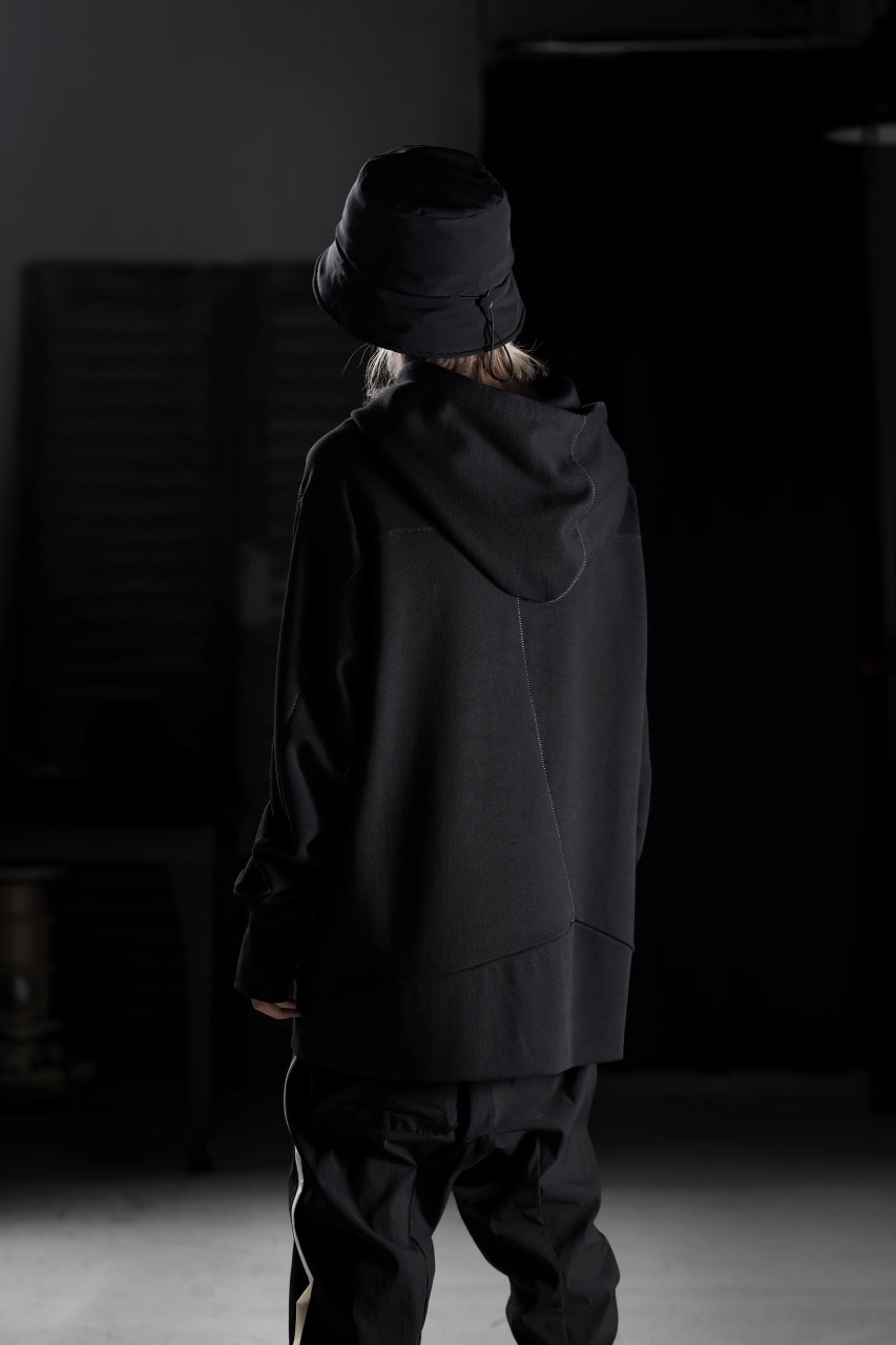 thom/krom SWEAT HOODIE PARKA / ORGANIC FRENCH TERRY (BLACK)