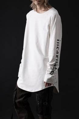 incarnation exclusive RAGLAN LONG SLEEVE TOP / PRINTED ELASTIC F.TERRY (T10/91)