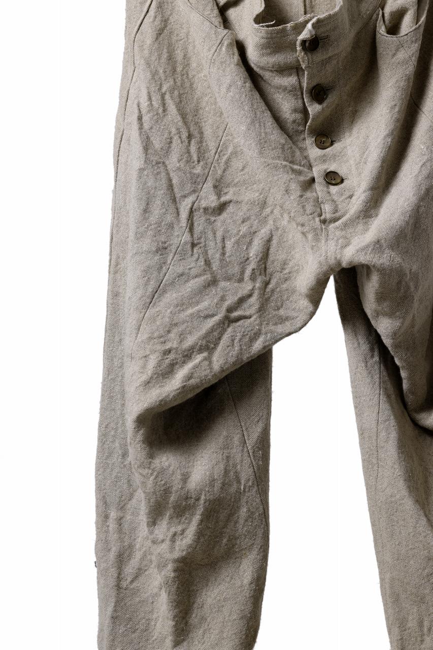 YUTA MATSUOKA wide taperd pants / no.8 linen canvas (ecru)