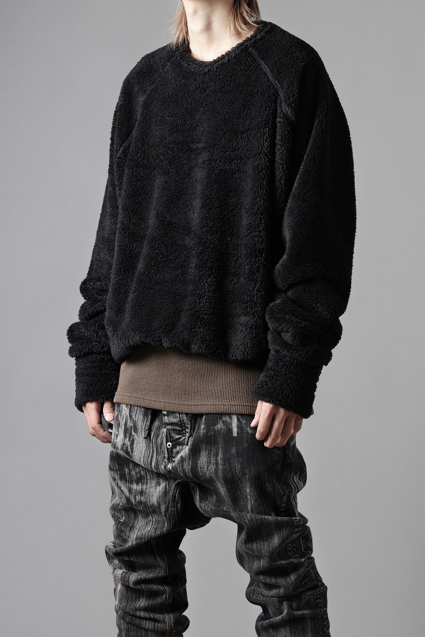 N/07 exclusive BOA FLEECE LOOSEY TOP (BLACK)