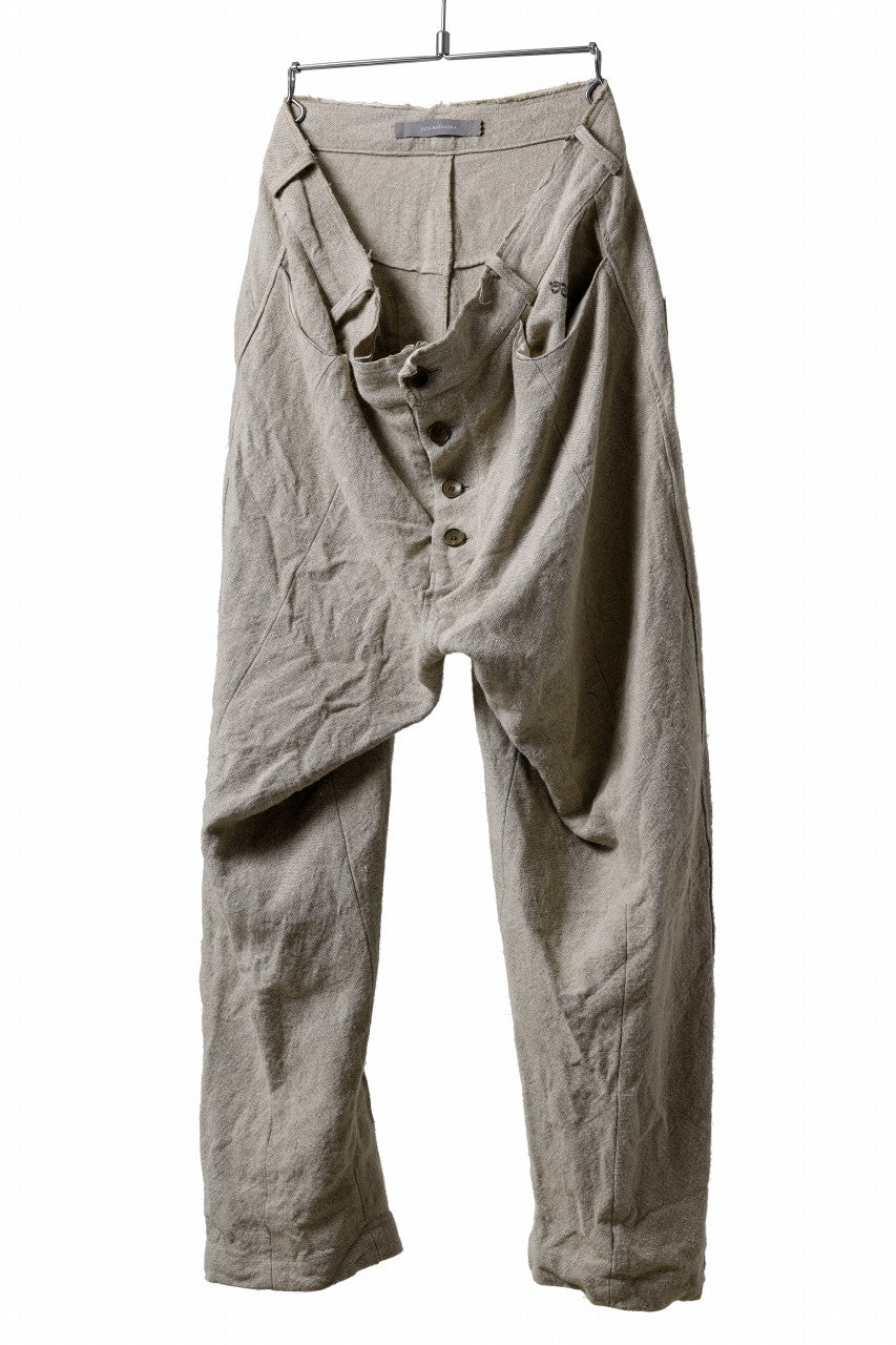 YUTA MATSUOKA wide taperd pants / no.8 linen canvas (ecru)の商品