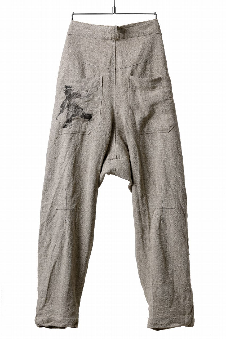 YUTA MATSUOKA wide taperd pants / no.8 linen canvas (ecru)