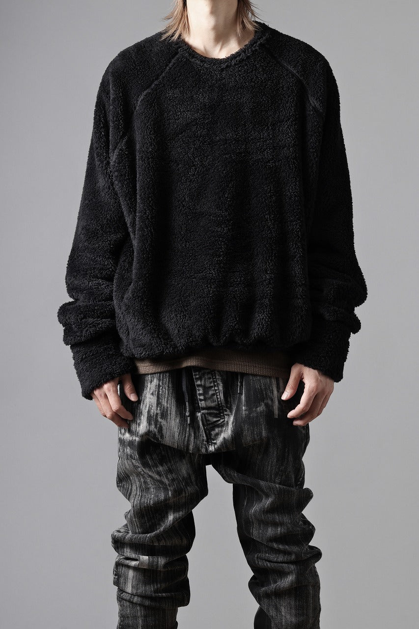 N/07 exclusive BOA FLEECE LOOSEY TOP (BLACK)