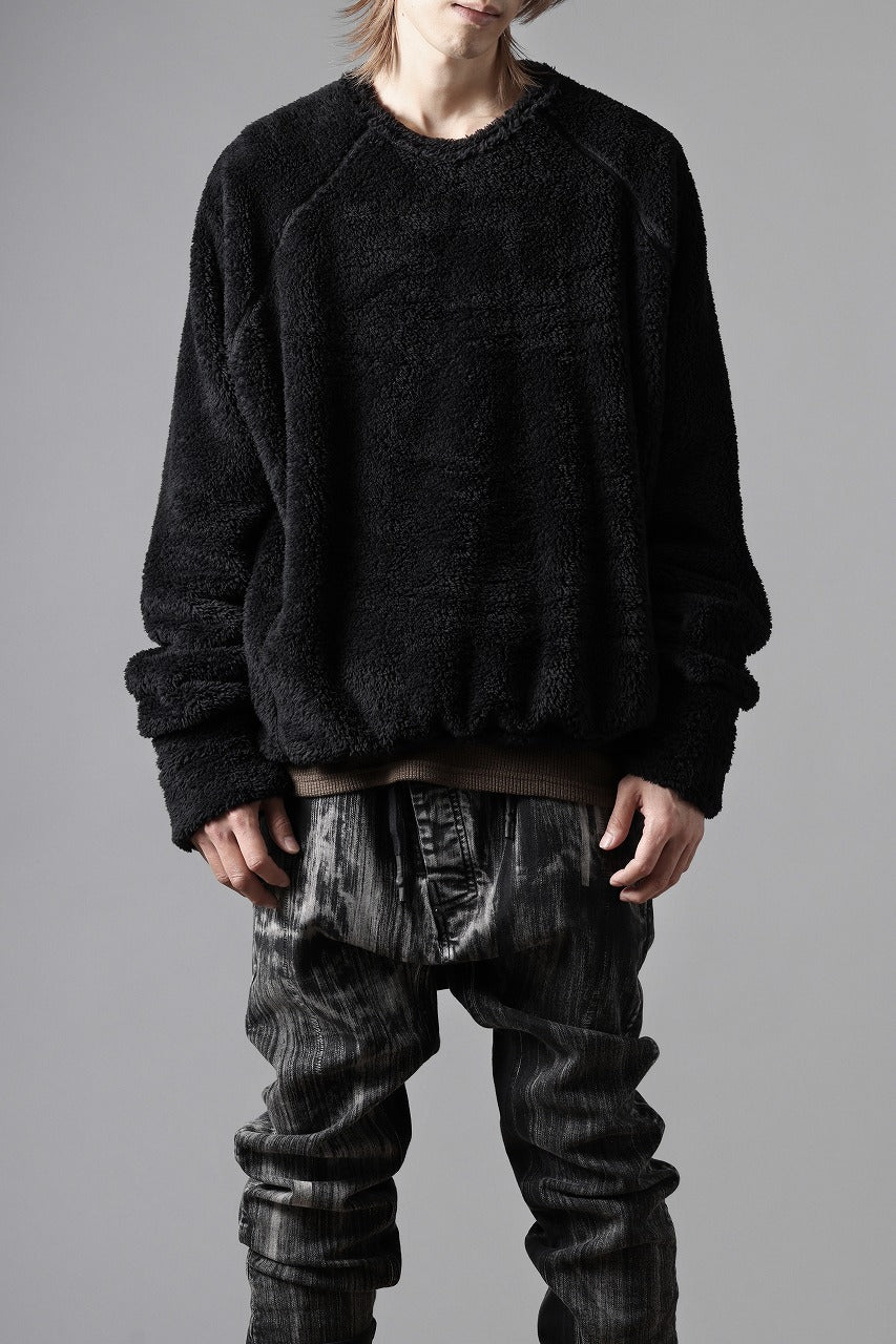 N/07 exclusive BOA FLEECE LOOSEY TOP (BLACK)