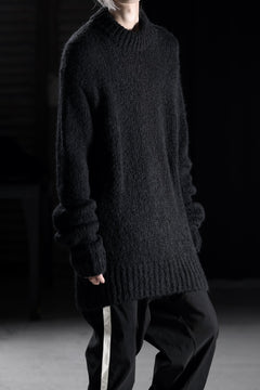 画像をギャラリービューアに読み込む, thom/krom MOCK NECK KNIT PULLOVER / ALPACA WOOL (BLACK)