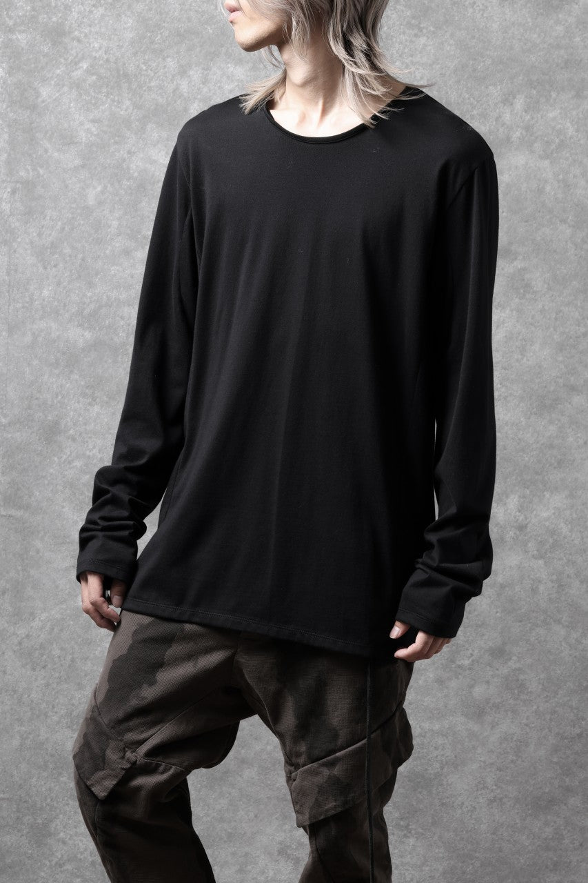 Load image into Gallery viewer, black crow x LOOM exclusive long sleeve tops / suvin cotton jersey (black)