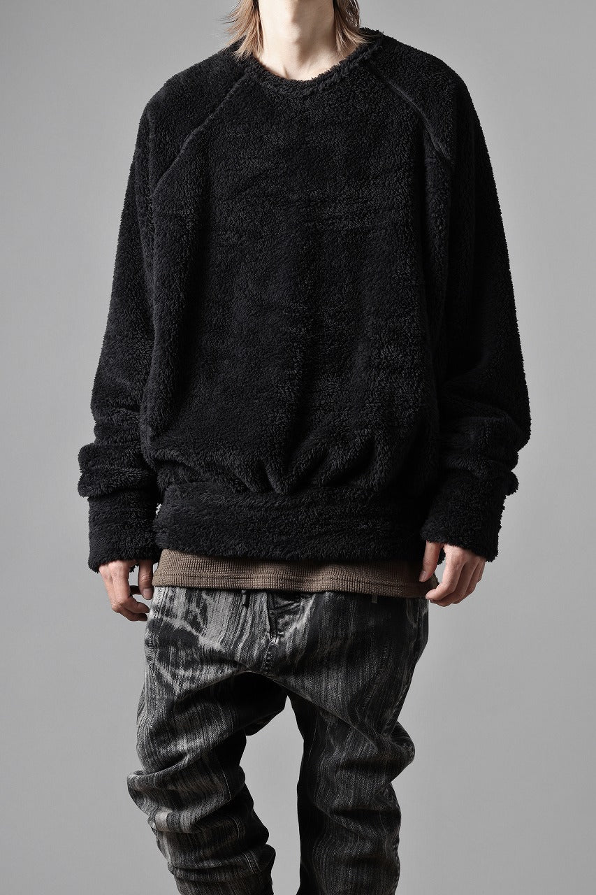 N/07 exclusive BOA FLEECE LOOSEY TOP (BLACK)