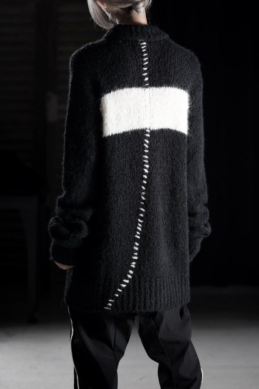 thom/krom MOCK NECK KNIT PULLOVER / ALPACA WOOL (BLACK)