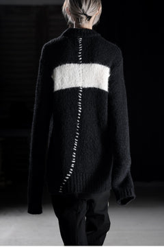 画像をギャラリービューアに読み込む, thom/krom MOCK NECK KNIT PULLOVER / ALPACA WOOL (BLACK)