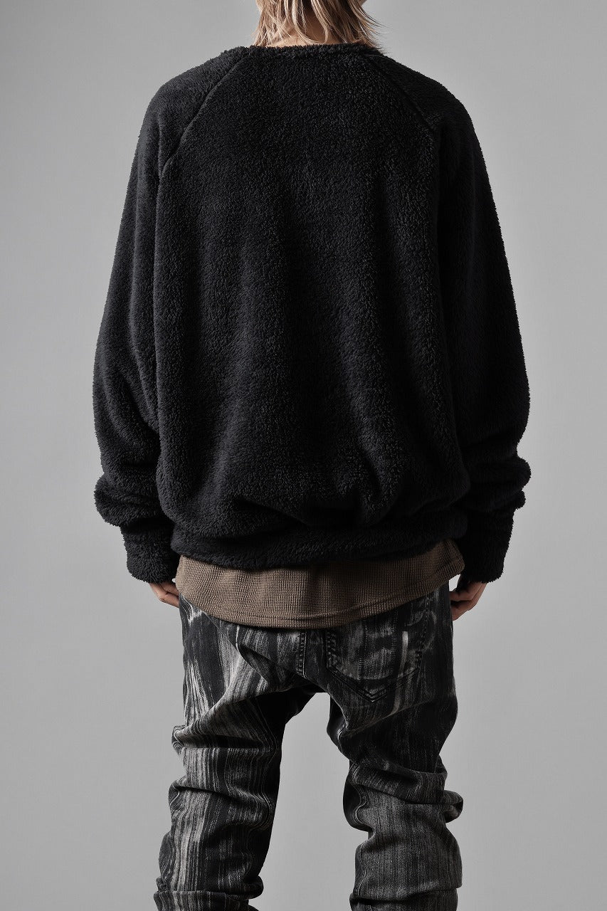 N/07 exclusive BOA FLEECE LOOSEY TOP (BLACK)