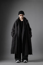 画像をギャラリービューアに読み込む, YUTA MATSUOKA hoodie gown coat / wool linen kersey (dark brown)