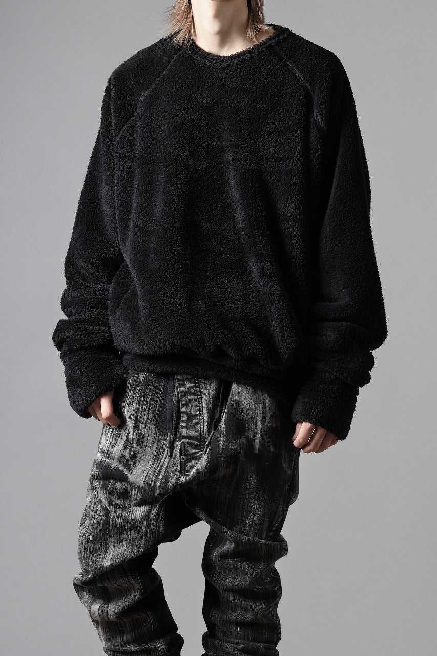 N/07 exclusive BOA FLEECE LOOSEY TOP (BLACK)