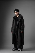 画像をギャラリービューアに読み込む, YUTA MATSUOKA hoodie gown coat / wool linen kersey (dark brown)