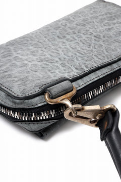 Load image into Gallery viewer, ierib Wallet Bag with Strap / White Waxed Shrunken Horse (BLACK)