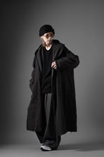 画像をギャラリービューアに読み込む, YUTA MATSUOKA hoodie gown coat / wool linen kersey (dark brown)