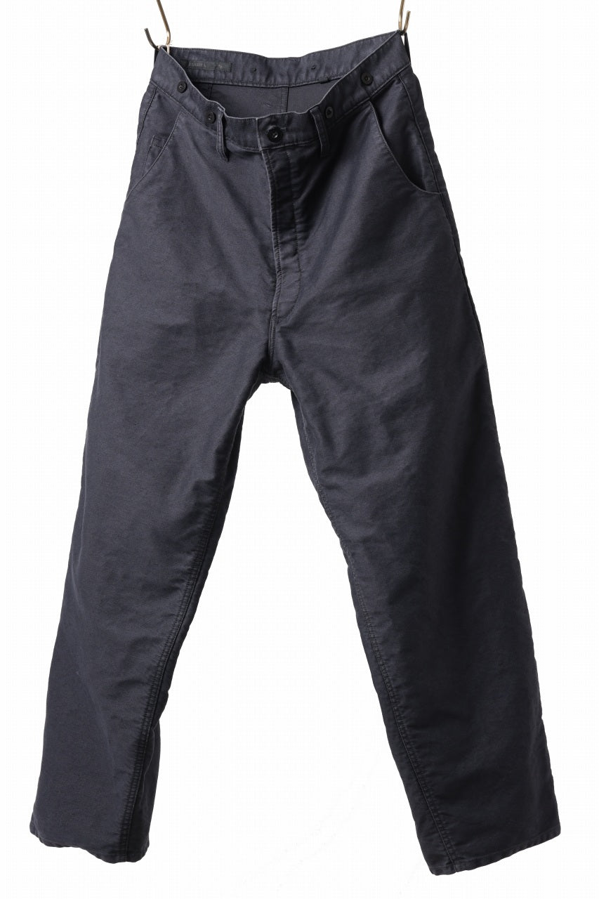 KLASICA BEAUFORT 5 PKT WORKERS TROUSERS / SURPHER DYED MOLE SKIN (DEEP SEA)