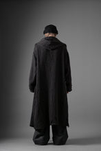 画像をギャラリービューアに読み込む, YUTA MATSUOKA hoodie gown coat / wool linen kersey (dark brown)