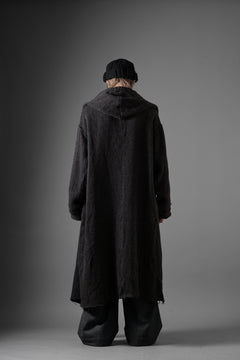 画像をギャラリービューアに読み込む, YUTA MATSUOKA hoodie gown coat / wool linen kersey (dark brown)