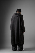 画像をギャラリービューアに読み込む, YUTA MATSUOKA hoodie gown coat / wool linen kersey (dark brown)