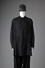 Load image into Gallery viewer, Y&#39;s for men BIG SHIRT / CELLULOSE LAWN (BLACK)