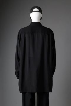 画像をギャラリービューアに読み込む, Y&#39;s for men BIG SHIRT / CELLULOSE LAWN (BLACK)