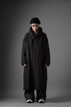 画像をギャラリービューアに読み込む, YUTA MATSUOKA hoodie gown coat / wool linen kersey (dark brown)