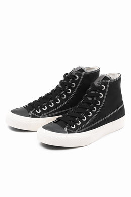 Y's for men HIGH TOP SNEAKER / COTTON CANVAS (BLACK x WHITE)