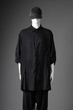 画像をギャラリービューアに読み込む, Y&#39;s for men BIG SHIRT / CELLULOSE LAWN (BLACK)