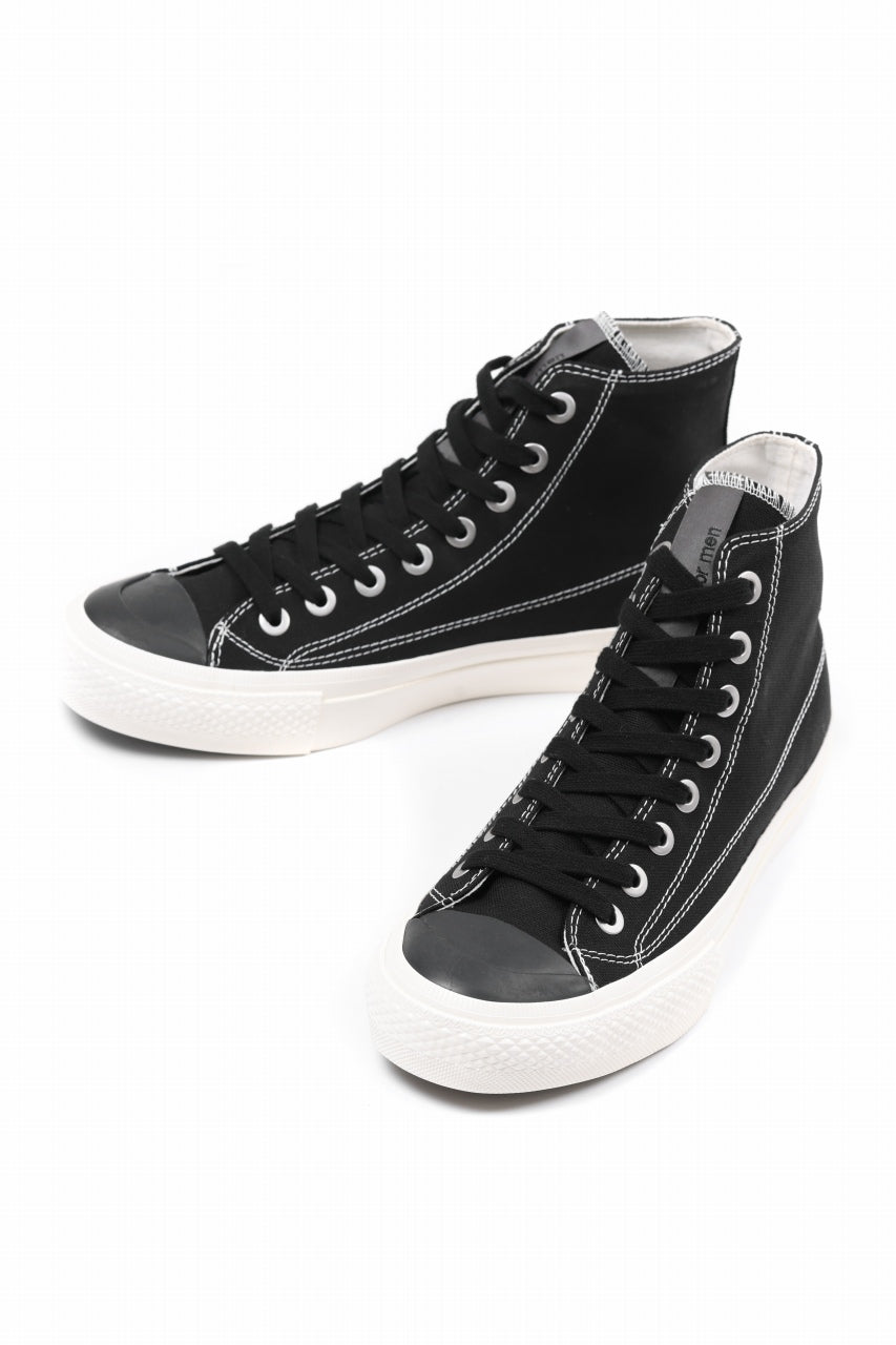 Load image into Gallery viewer, Y&#39;s for men HIGH TOP SNEAKER / COTTON CANVAS (BLACK x WHITE)