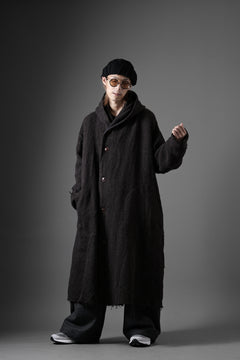 画像をギャラリービューアに読み込む, YUTA MATSUOKA hoodie gown coat / wool linen kersey (dark brown)