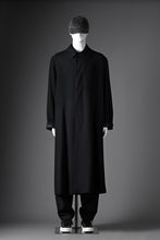 Load image into Gallery viewer, Y&#39;s for men  SOUTIEN COLLAR COAT / SMOOTH FLANNEL (BLACK)