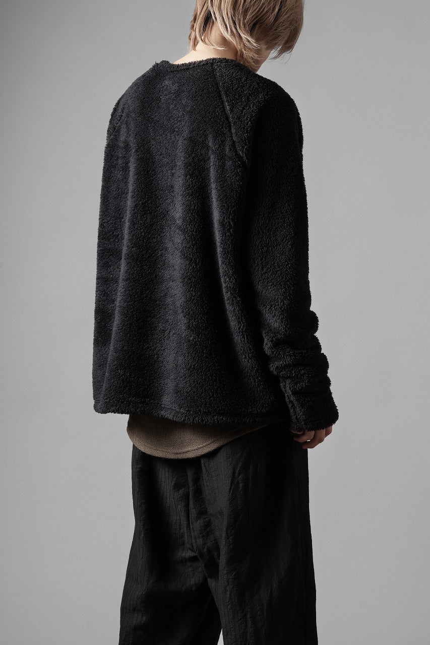 N/07 exclusive BOA FLEECE STRAIGHT TOP (BLACK)