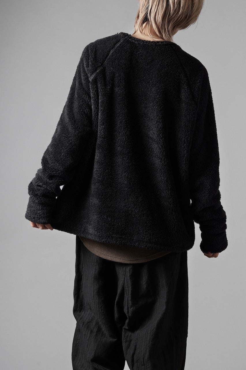 N/07 exclusive BOA FLEECE STRAIGHT TOP (BLACK)