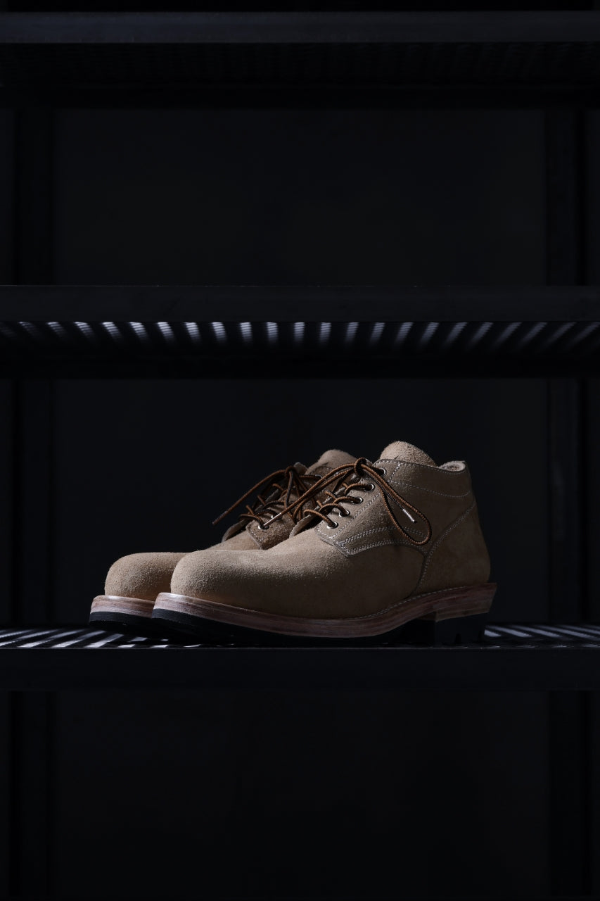 Portaille x LOOM exclusive DOUBLE STITCHED WELT WORKING DERBY / BOX CALF SUEDE (BEIGE)