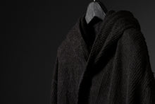 画像をギャラリービューアに読み込む, YUTA MATSUOKA hoodie gown coat / wool linen kersey (dark brown)