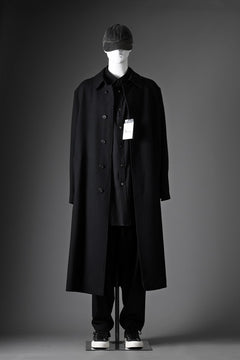 Load image into Gallery viewer, Y&#39;s for men  SOUTIEN COLLAR COAT / SMOOTH FLANNEL (BLACK)