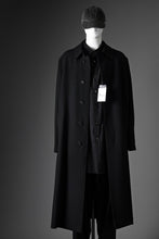 Load image into Gallery viewer, Y&#39;s for men  SOUTIEN COLLAR COAT / SMOOTH FLANNEL (BLACK)