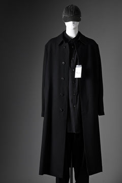 Load image into Gallery viewer, Y&#39;s for men  SOUTIEN COLLAR COAT / SMOOTH FLANNEL (BLACK)