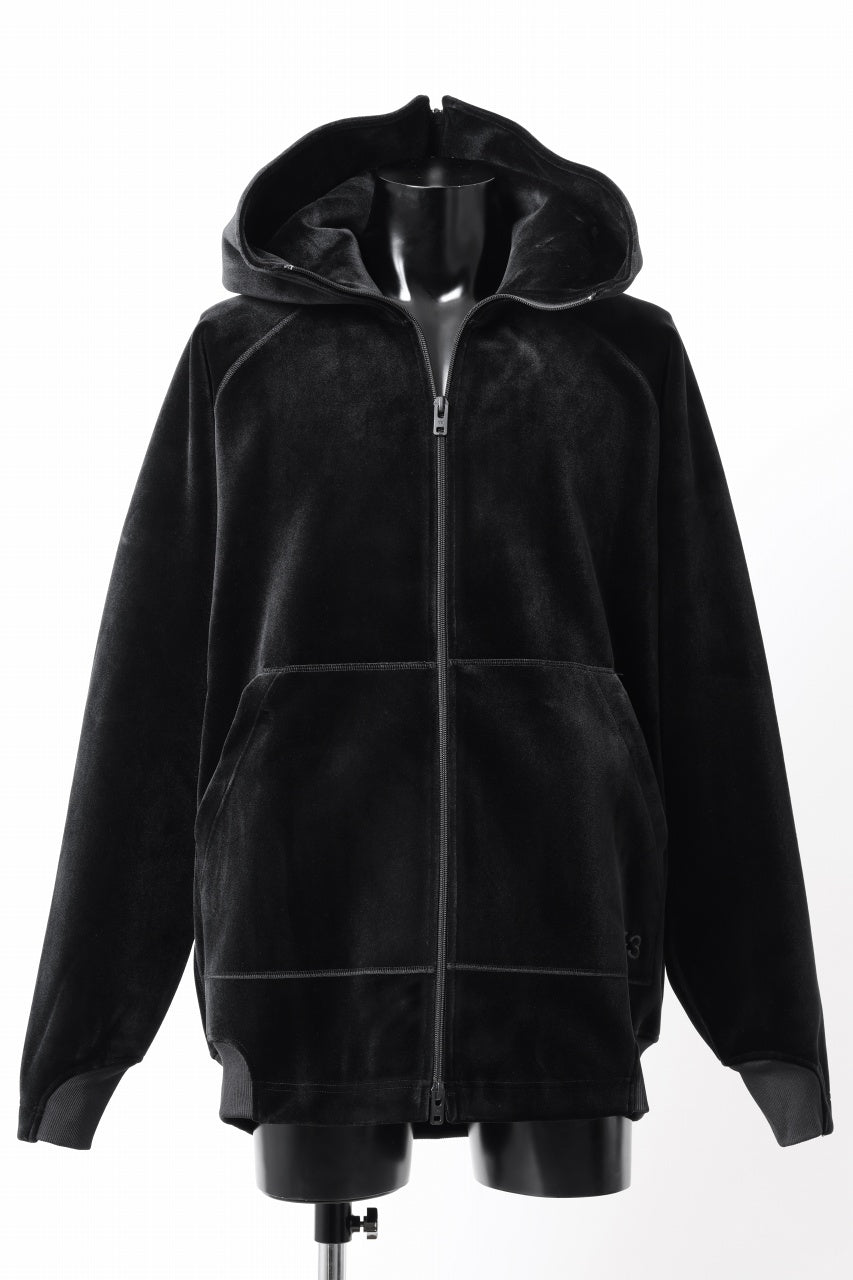 Y-3 Yohji Yamamoto VELVET FULL ZIP HOODIE (BLACK)