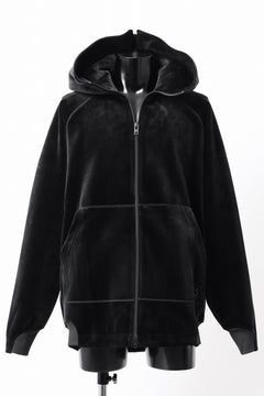 画像をギャラリービューアに読み込む, Y-3 Yohji Yamamoto VELVET FULL ZIP HOODIE (BLACK)