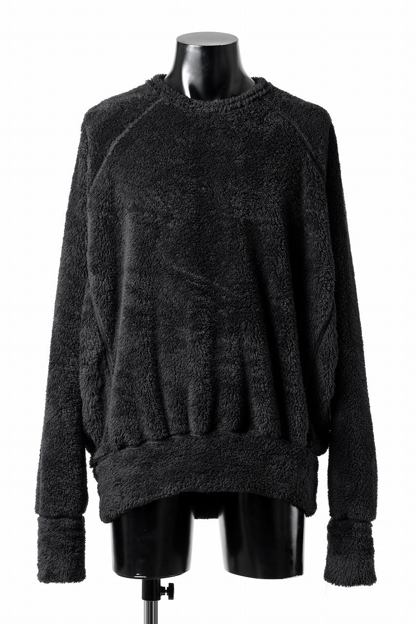 N/07 exclusive BOA FLEECE LOOSEY TOP (BLACK)