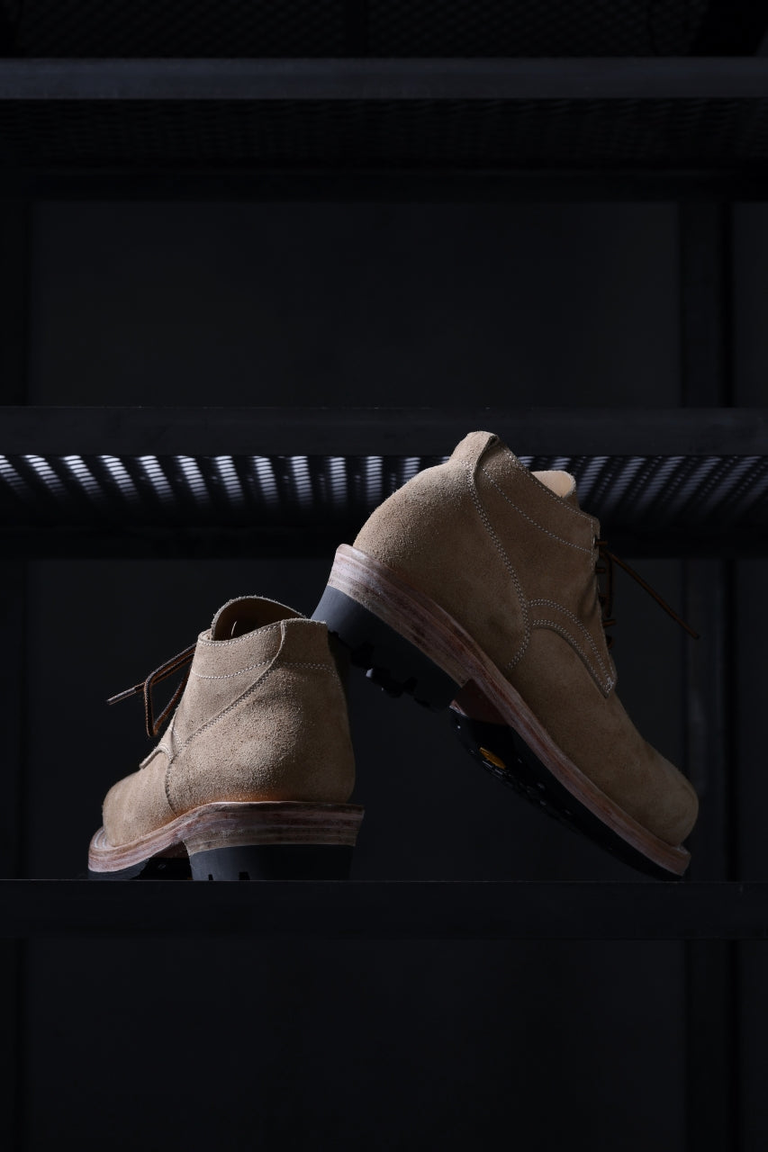 Load image into Gallery viewer, Portaille x LOOM exclusive DOUBLE STITCHED WELT WORKING DERBY / BOX CALF SUEDE (BEIGE)