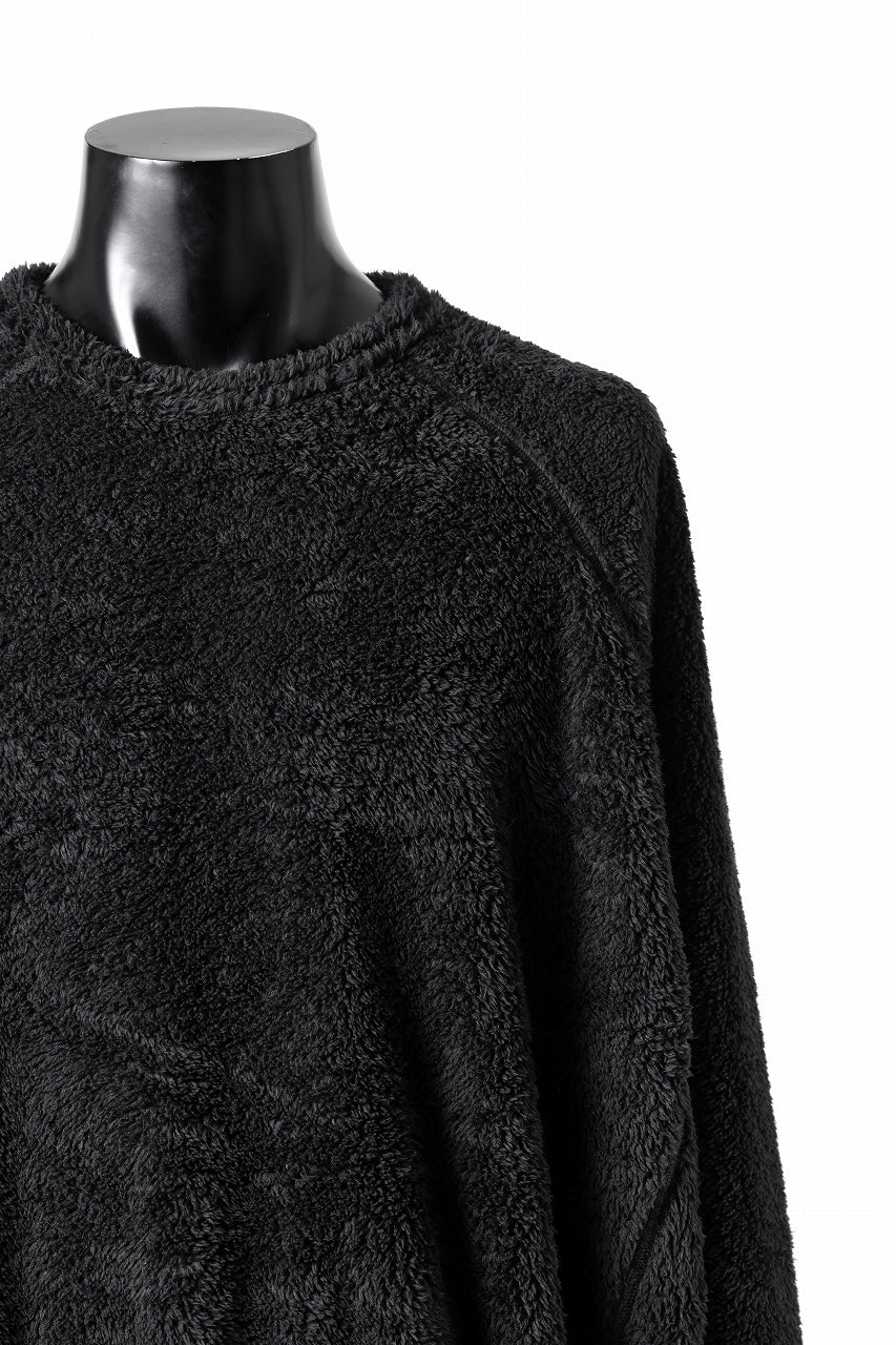 N/07 exclusive BOA FLEECE LOOSEY TOP (BLACK)