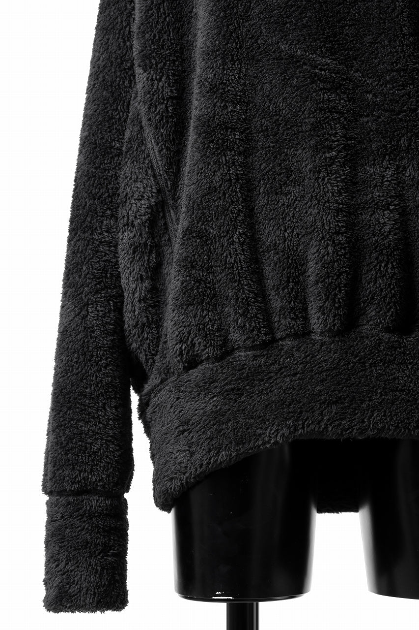 N/07 exclusive BOA FLEECE LOOSEY TOP (BLACK)