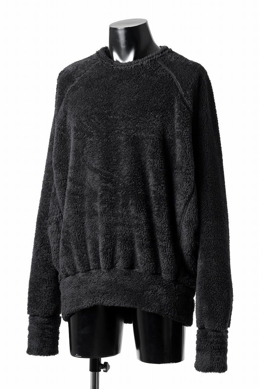 Load image into Gallery viewer, N/07 exclusive BOA FLEECE LOOSEY TOP (BLACK)