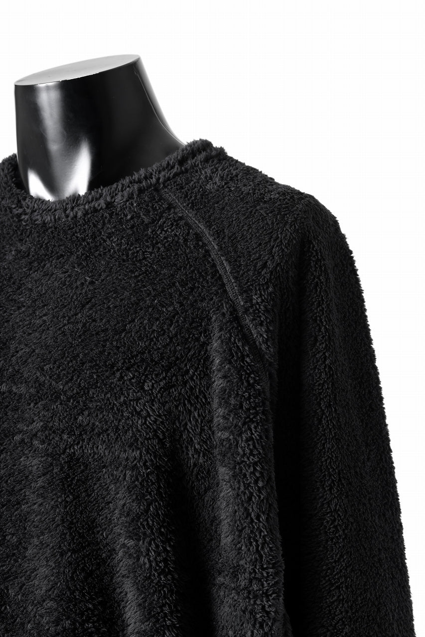 N/07 exclusive BOA FLEECE LOOSEY TOP (BLACK)