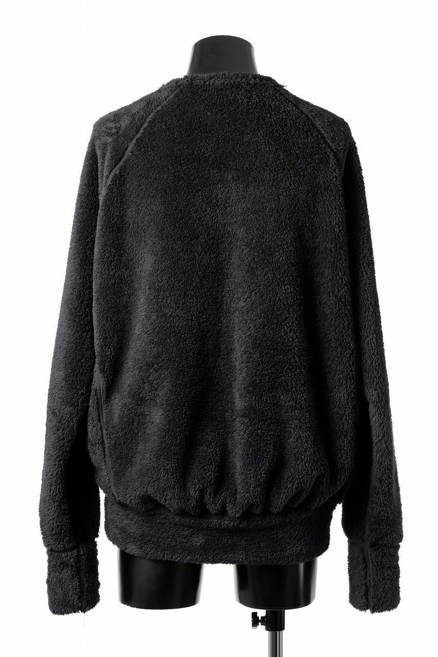 Load image into Gallery viewer, N/07 exclusive BOA FLEECE LOOSEY TOP (BLACK)